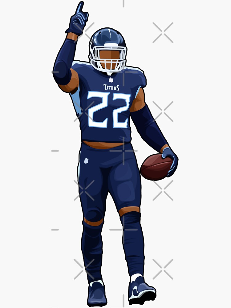 Derrick Henry #22 After Rushing' Sticker for Sale by BoxPocket18
