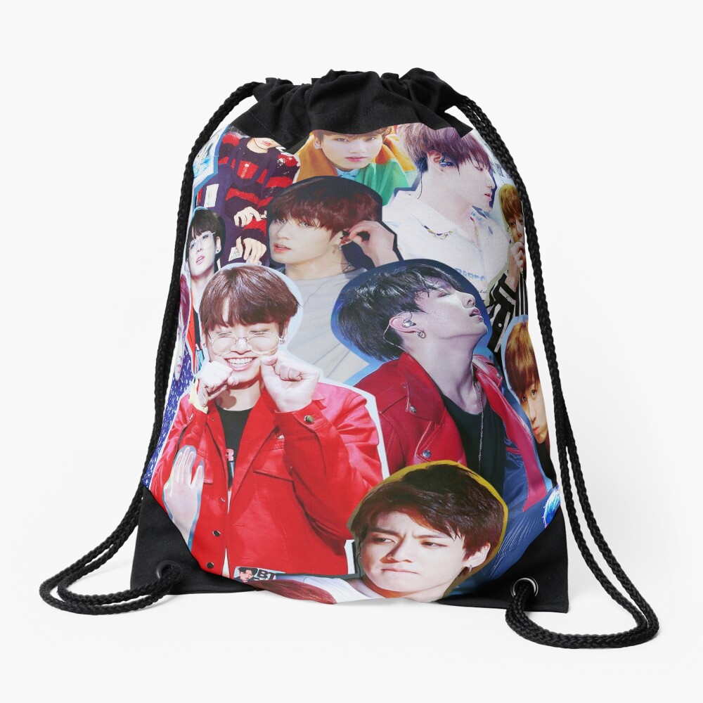 BTS Galaxy Canvas Drawstring Bag Backpack Casual