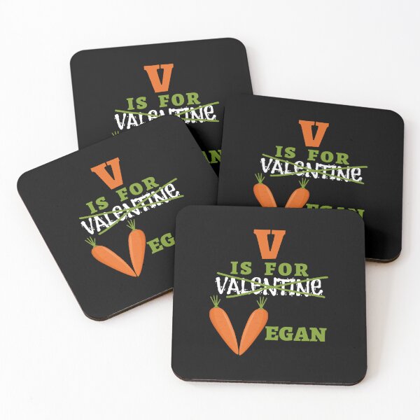 Item preview, V Is For Vegan not Valentine. Funny gifts for vegans loves fruits and vegetables and carrots. designed and sold by facePale.