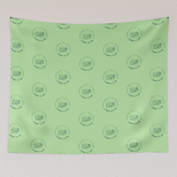 Item preview, Happiness is a journey camp club in crispy green color designed and sold by NoManDesign.