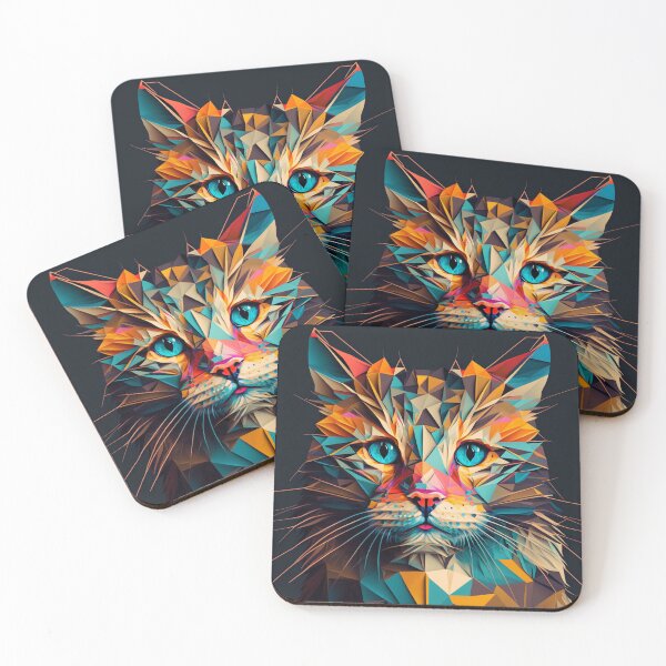 Item preview, Geometric Cute Cat designed and sold by AxeWave.