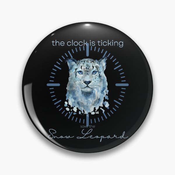 Item preview, Save The Snow Leopard The Clock is Ticking Sticker designed and sold by MagicWolfStar.