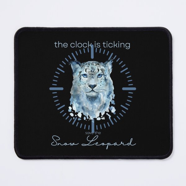Item preview, Save The Snow Leopard The Clock is Ticking Sticker designed and sold by MagicWolfStar.
