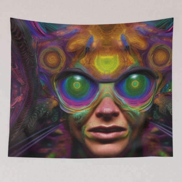 Item preview, Psychedelic Face #89 - Part of Our Psychedelic Faces Collection designed and sold by Psychedelic Psychos.