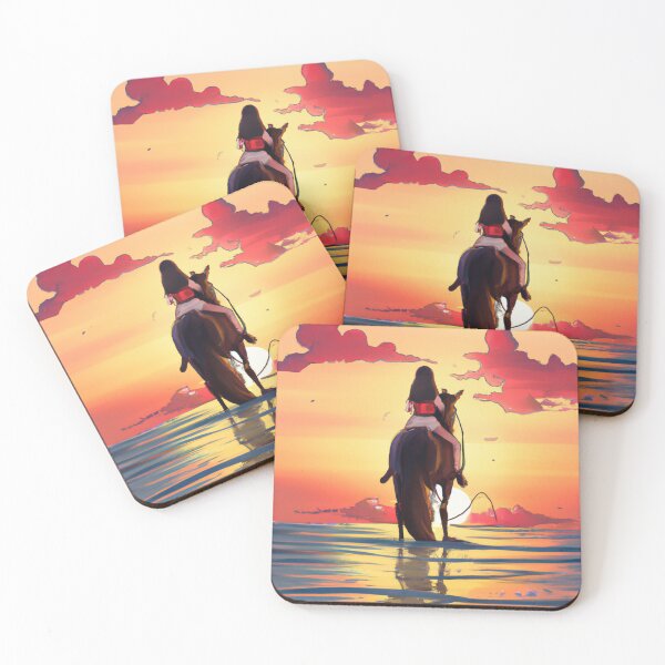 Item preview, "Golden Sunset Ride: A Majestic Girl and Her Equine Companion" designed and sold by Sparkline.