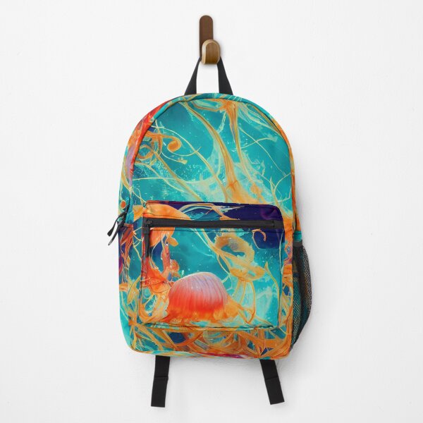 Item preview, Underwater colorful world - jellyfish wallpaper. designed and sold by Maniock.