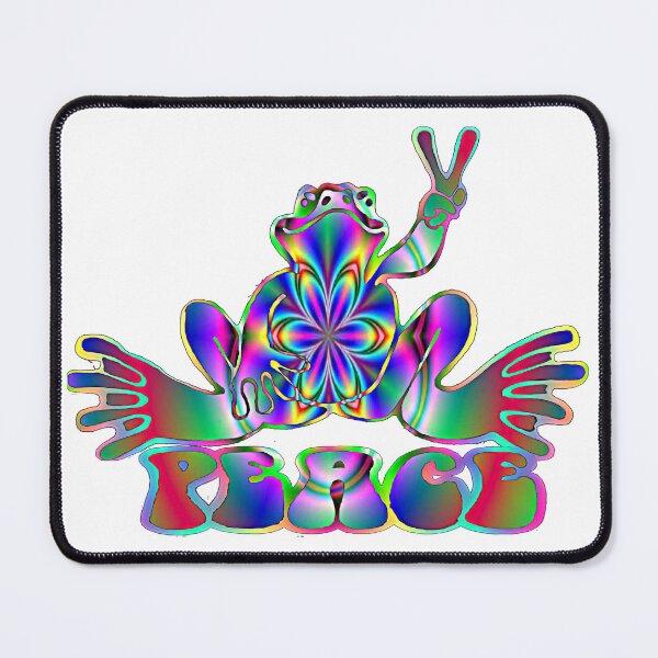 Item preview, Psychedelic Floral Peace Frog designed and sold by natnat7w.