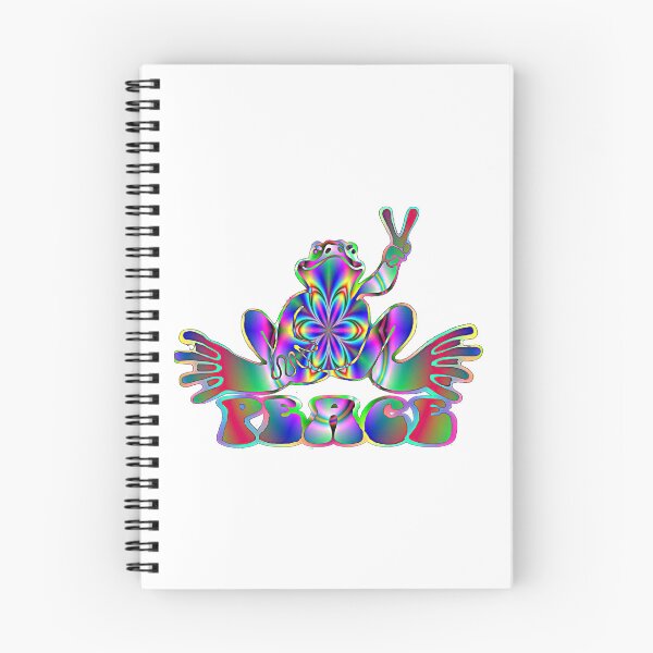 Item preview, Psychedelic Floral Peace Frog designed and sold by natnat7w.