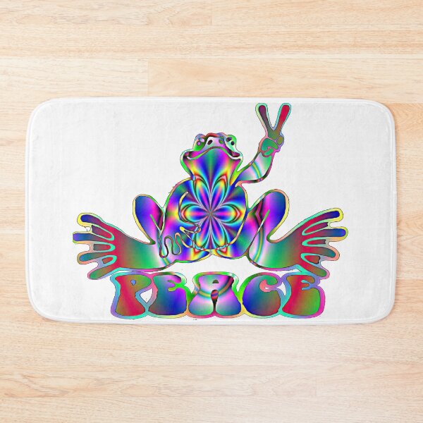 Item preview, Psychedelic Floral Peace Frog designed and sold by natnat7w.