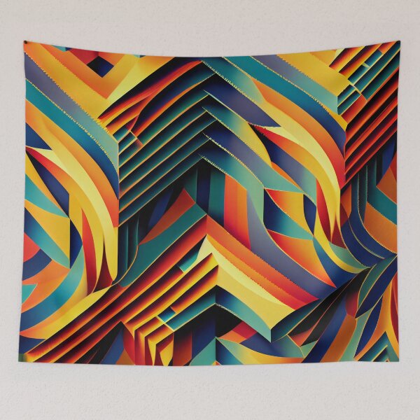 Item preview, Brilliant Line Pattern Digital Painting designed and sold by CodeAndColors.