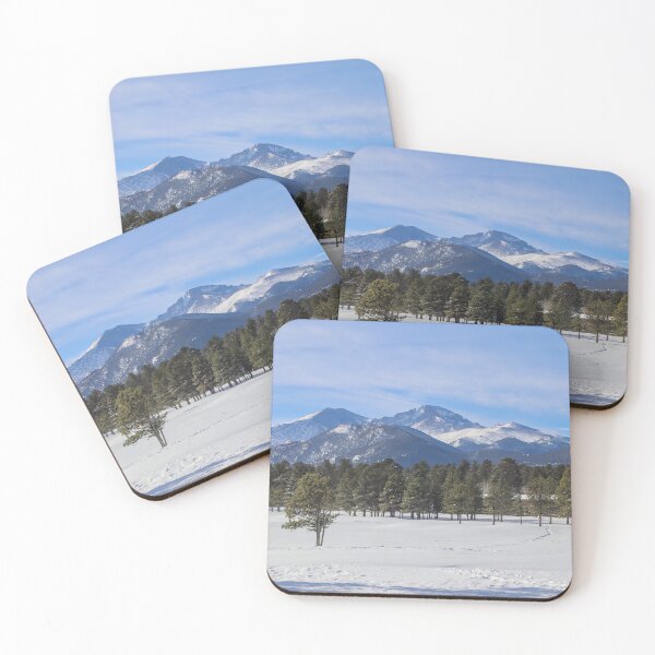 Item preview, Snow, Mountains, Evergreen Trees on a Crisp Winter Day designed and sold by SafariByMarisa.