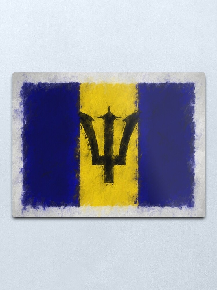 Alternate view of Barbadian Flag No. 66, Series 4 Metal Print