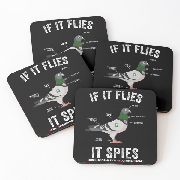 Item preview, If It Flies It Spies Birds Are Not Real Funny Drone Conspiracy Theory   designed and sold by NourishingCup.