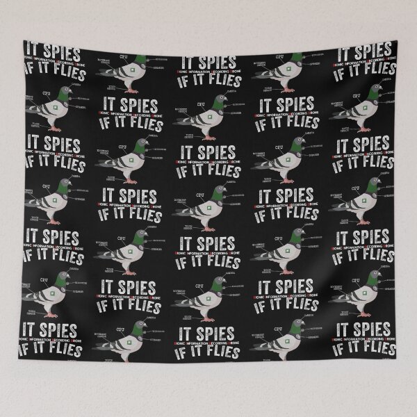 Item preview, If It Flies It Spies Birds Are Not Real Funny Drone Conspiracy Theory   designed and sold by NourishingCup.