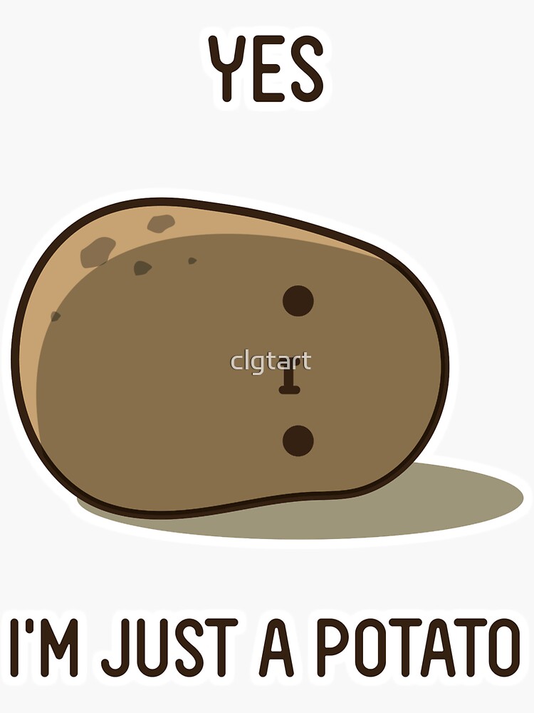 "Cute Potato" Sticker by clgtart | Redbubble