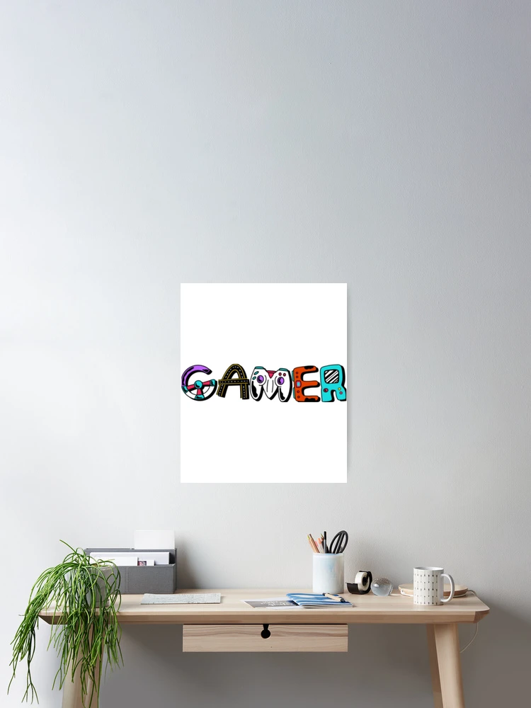 Thumbnail 2 of 3, Poster, Gamer Gamer Letters designed and sold by RFFNH.