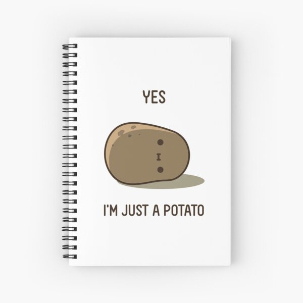 Potato Spiral Notebooks Redbubble - derp potato roblox