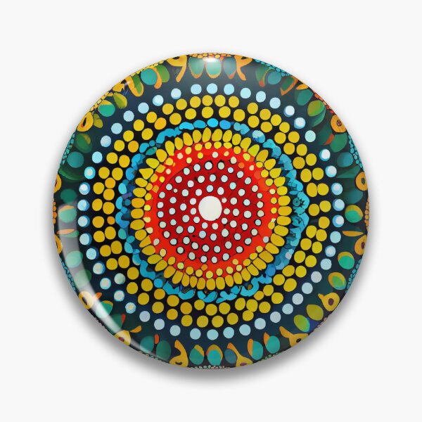 Artikelvorschau, Cute Bright Circular Australian Pattern Digital Painting entworfen und verkauft von CodeAndColors.