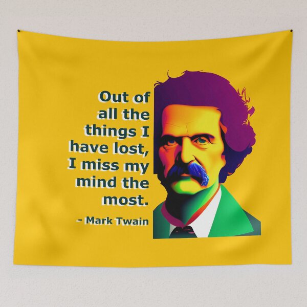 Item preview, Mind Lost, Miss Most - Mark Twain Quote designed and sold by JoanNinjaHen.