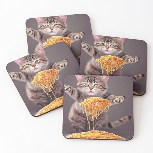 Item preview, Cat Eating Spaghetti #10 designed and sold by Yarora.ai.