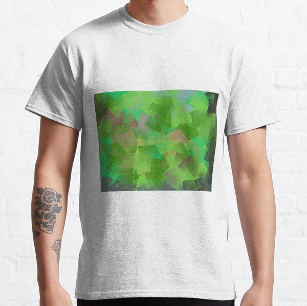 Greenscape - Cubism, Abstract Art Classic T-Shirt