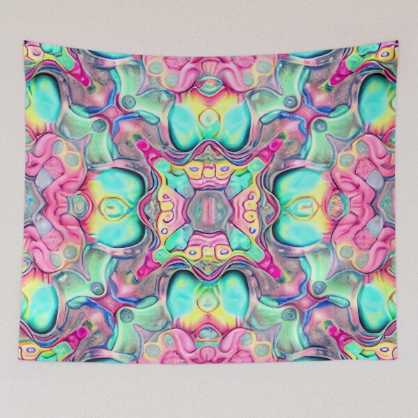 Item preview, Ceramic Psychedelic Pastel Calming Maximalist Pattern Digital Painting designed and sold by CodeAndColors.