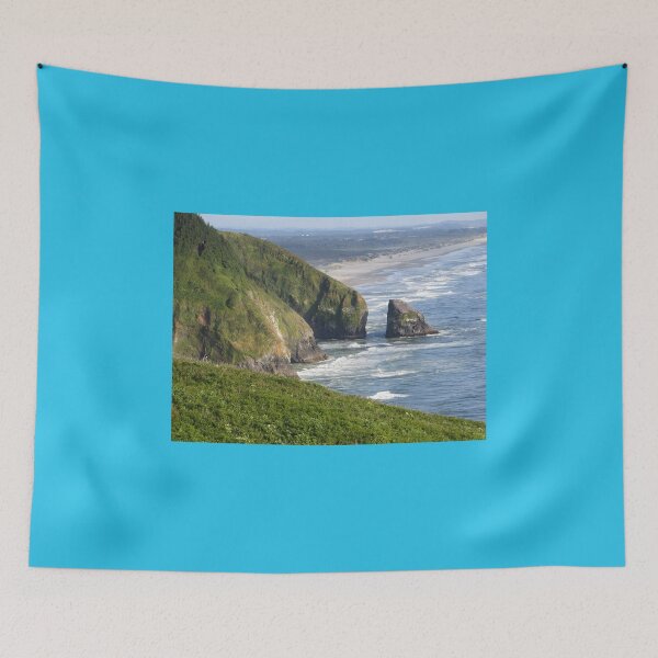 Item preview, Central Oregon Coast From Rocky Cliffs to Sandy Beach Looking South designed and sold by TechLaughs.