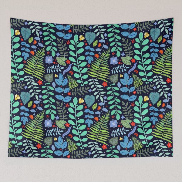 Item preview, Blue Tone Painted Plants designed and sold by GladYoureHere.