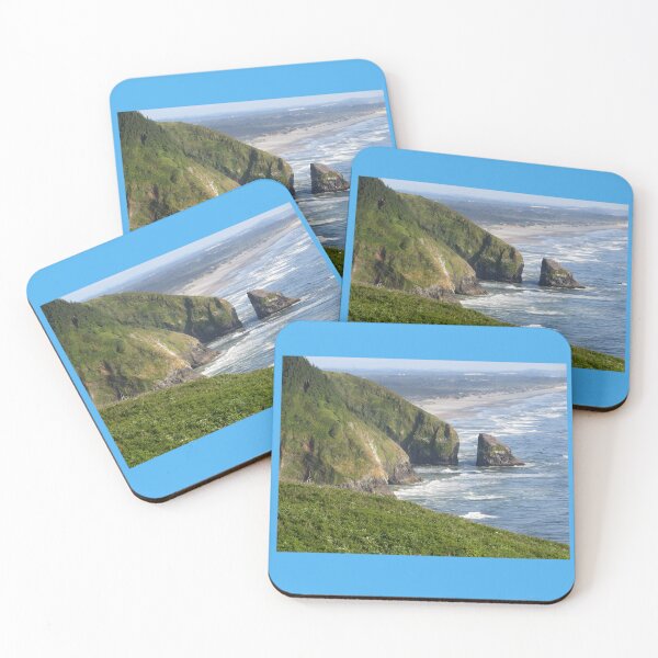 Item preview, Central Oregon Coast From Rocky Cliffs to Sandy Beach Looking South designed and sold by TechLaughs.
