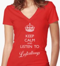 Keep Calm Women's Fitted V-Neck T-Shirt