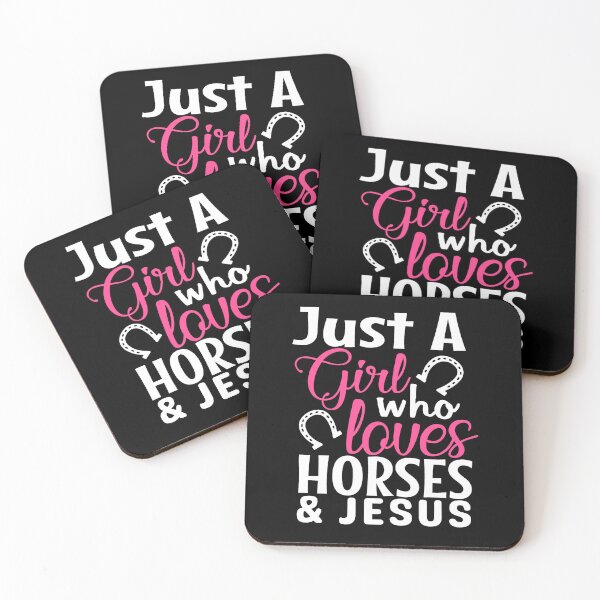 Item preview, Just A Girl Who Loves Jesus And Horses - Pink, White designed and sold by elisarasada.