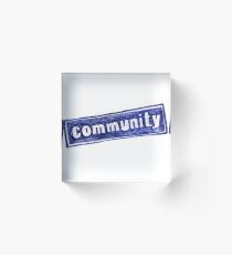 Community TV Show Logo Acrylic Block