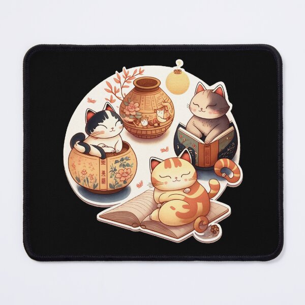 Item preview, Oriental Cat Book Reading Time designed and sold by AwakenedSoul.