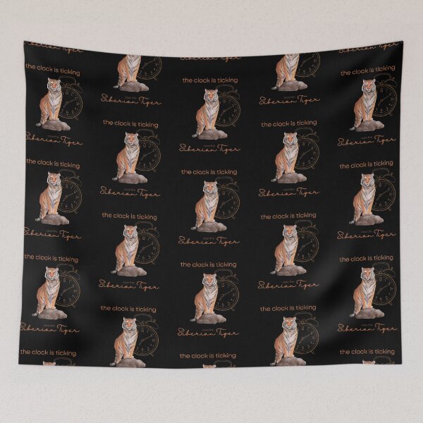 Item preview, Save The Siberian Tiger The Clock is Ticking Baseball Cap designed and sold by MagicWolfStar.