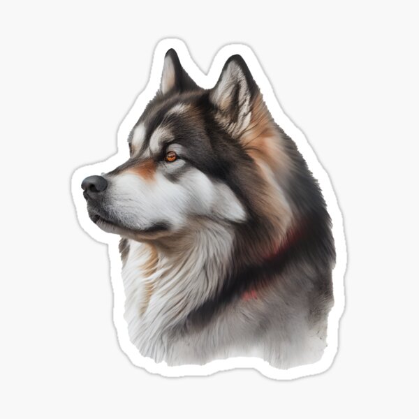 Alaskan Malamute Dog Lover The Strength and Beauty Sticker