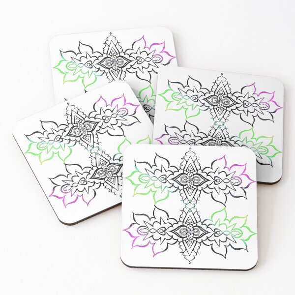 Item preview, White Double Mandala designed and sold by HARSHINI maheshwaram Label.