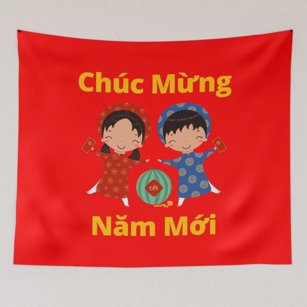 Item preview, Chuc Mung Nam Moi Vietnamese Lunar New Year Outfit for Men and Women designed and sold by MacAndMoose.