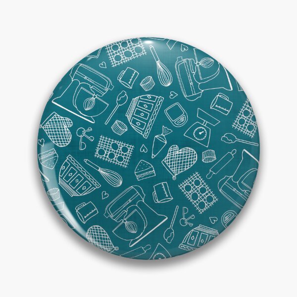 Item preview, I Love Baking // Outline on Teal designed and sold by The Wellington Boot.