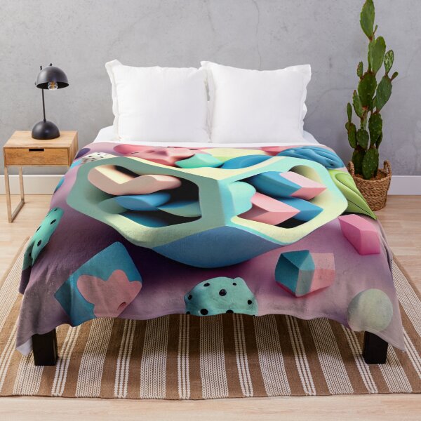 Item preview, Three Dimensional Imagined Ceramic Kawaii Geometric Pattern Digital Painting designed and sold by CodeAndColors.