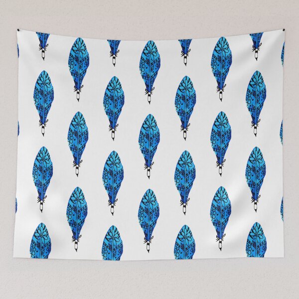 Item preview, Blue Flower Feather designed and sold by missmann.