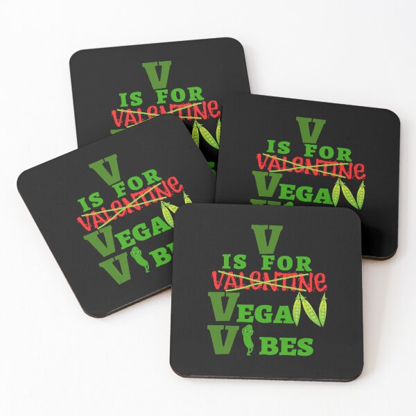 Item preview, V Is For Vegan Vibes not Valentine. Funny gifts are for vegans who love fruits vegetables cucumber beans designed and sold by facePale.