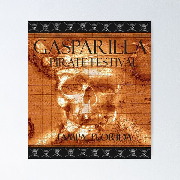 Item preview, Gasparilla Pirate Fest Jolly Roger t design designed and sold by David Lee Thompson.