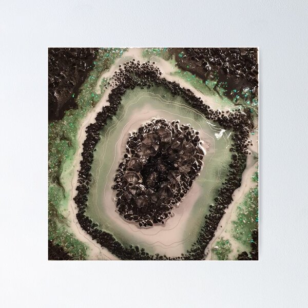 Item preview, Geode in Green & Black designed and sold by Juliet Morfitt.