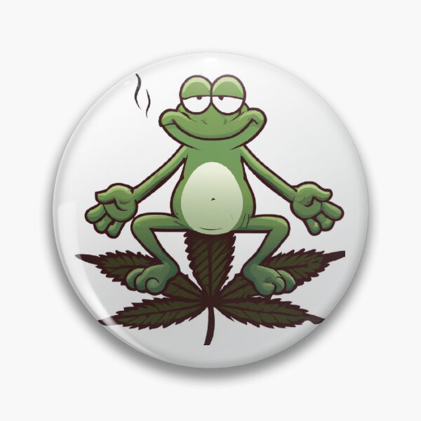 Item preview, Hippy Cute Stoner Frog Sitting On A Pot Leaf  designed and sold by ShopSunday.