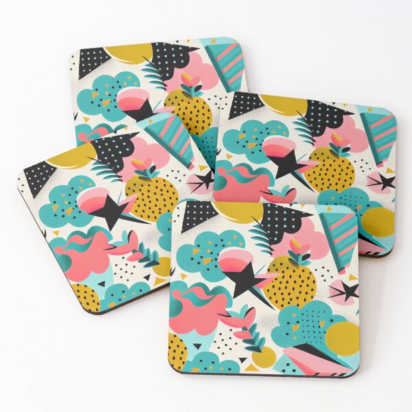 Item preview, Cute Semi Abstract Maximalist Pattern Digital Painting designed and sold by CodeAndColors.