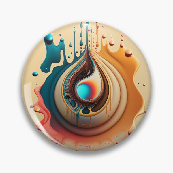 Artikelvorschau, Dripping Colourful Drops in Fibonacci Style for Wall Art, Home and Office Decor entworfen und verkauft von RAGANADesign.