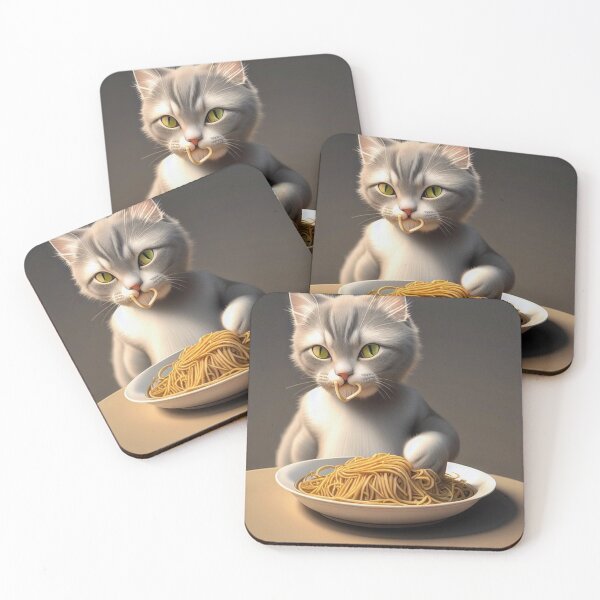 Item preview, Cat Eating Spaghetti #15 designed and sold by Yarora.ai.