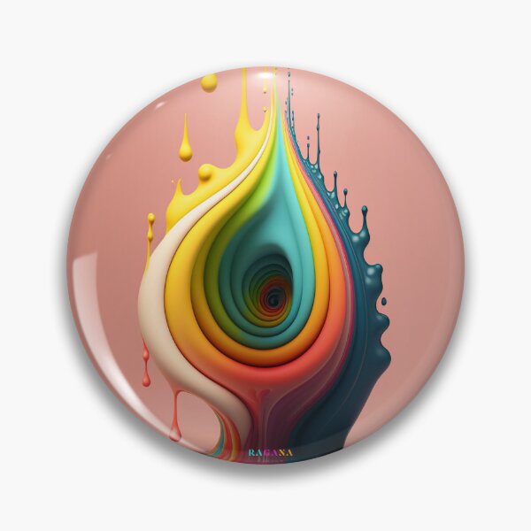 Artikelvorschau, Dripping Colourful Drops in Fibonacci Style for Wall Art, Home and Office Decor entworfen und verkauft von RAGANADesign.