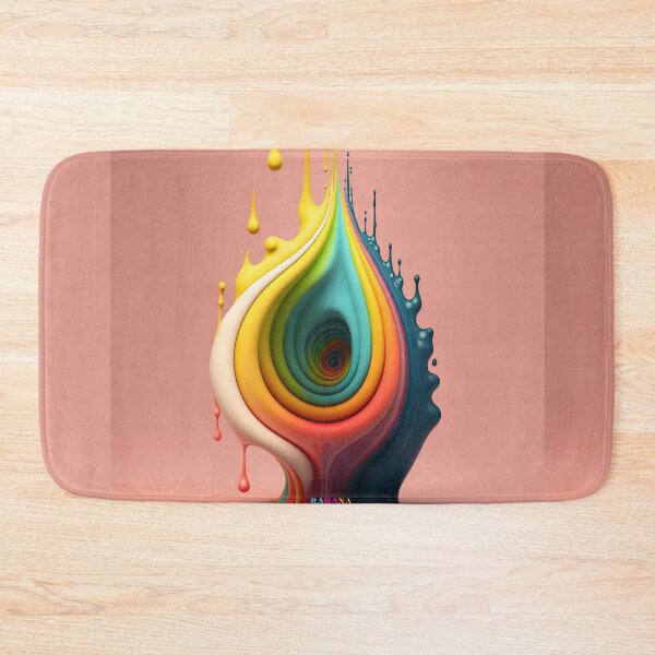 Item preview, Dripping Colourful Drops in Fibonacci Style for Wall Art, Home and Office Decor designed and sold by RAGANADesign.