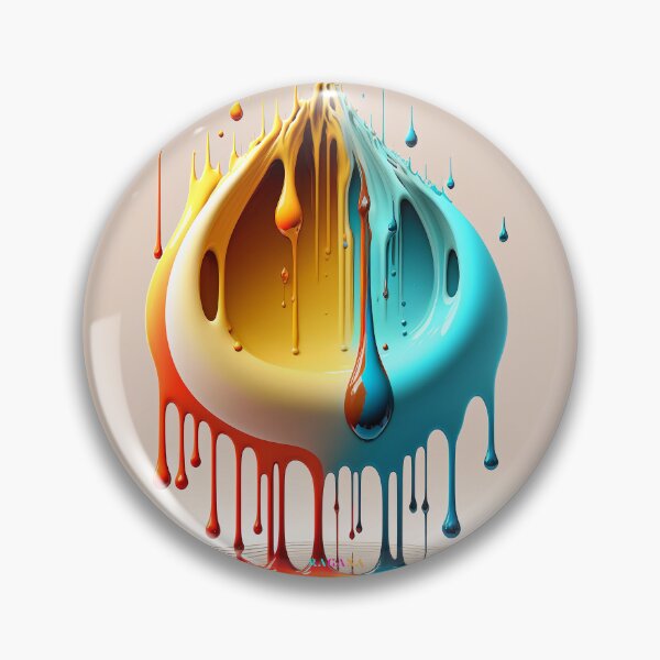 Artikelvorschau, Dripping Colourful Drops in Fibonacci Style for Wall Art, Home and Office Decor entworfen und verkauft von RAGANADesign.